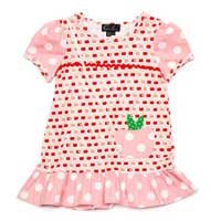 Oobi Jessie Dress Pink Apple